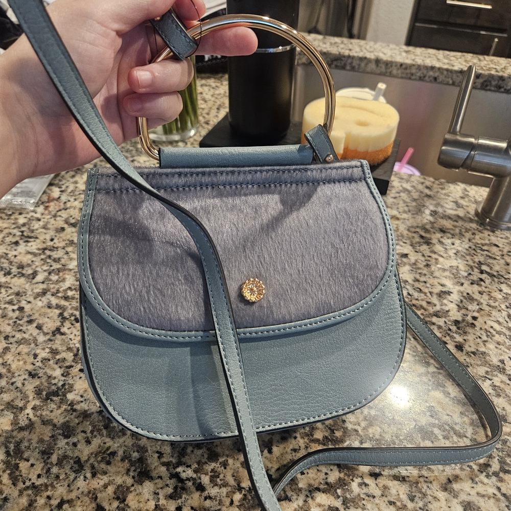 Elegant Blue and Gray Women's Bag